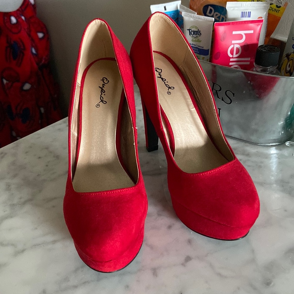 Brand new red high heels